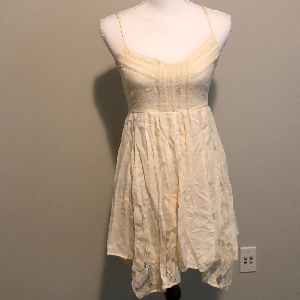 Cream colored lace dress
